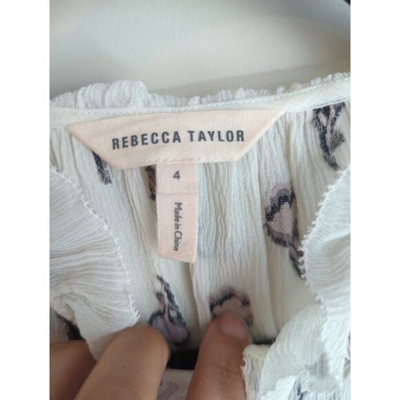 Rebecca Taylor Sleeveless Tulip Clip Top - Size 4 - Picture 2 of 5